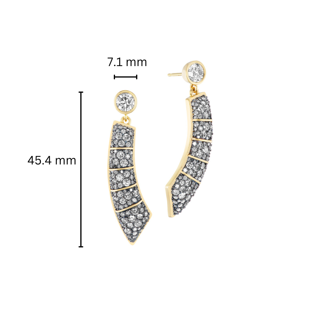 Nighthorse Jewelry. Ben Nighthorse Campbell. Diamond earrings.