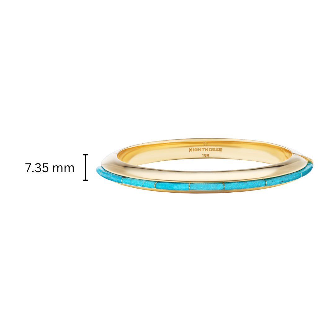 Nighthorse Jewelry. Ben Nighthorse Campbell. Cuff Bracelet. 18K Gold and Turquoise