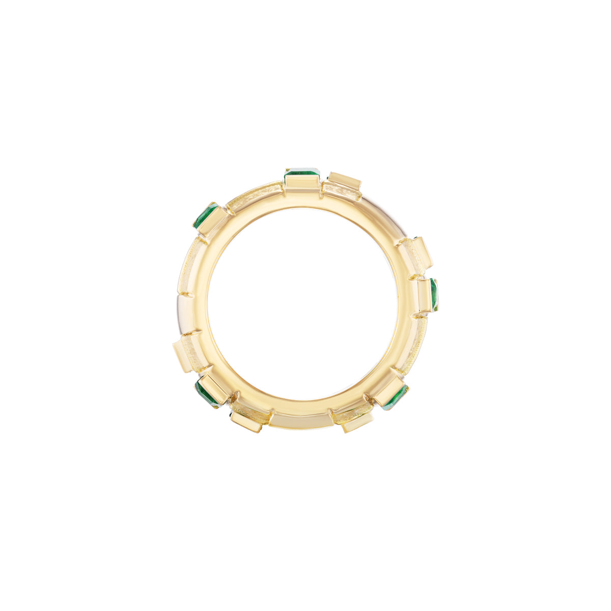 Basketweave Ring (Emeralds)