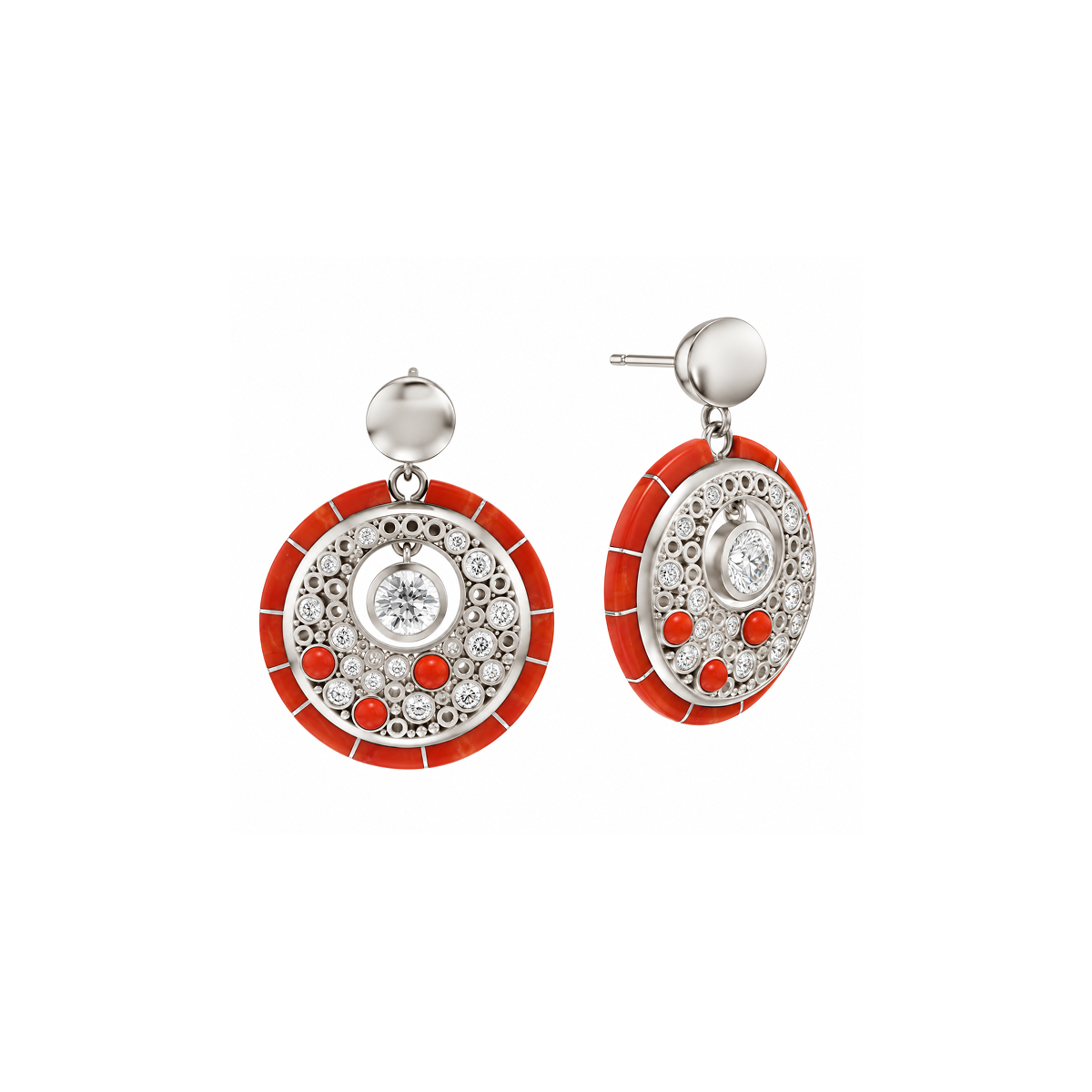 Galaxy Earrings (Coral)