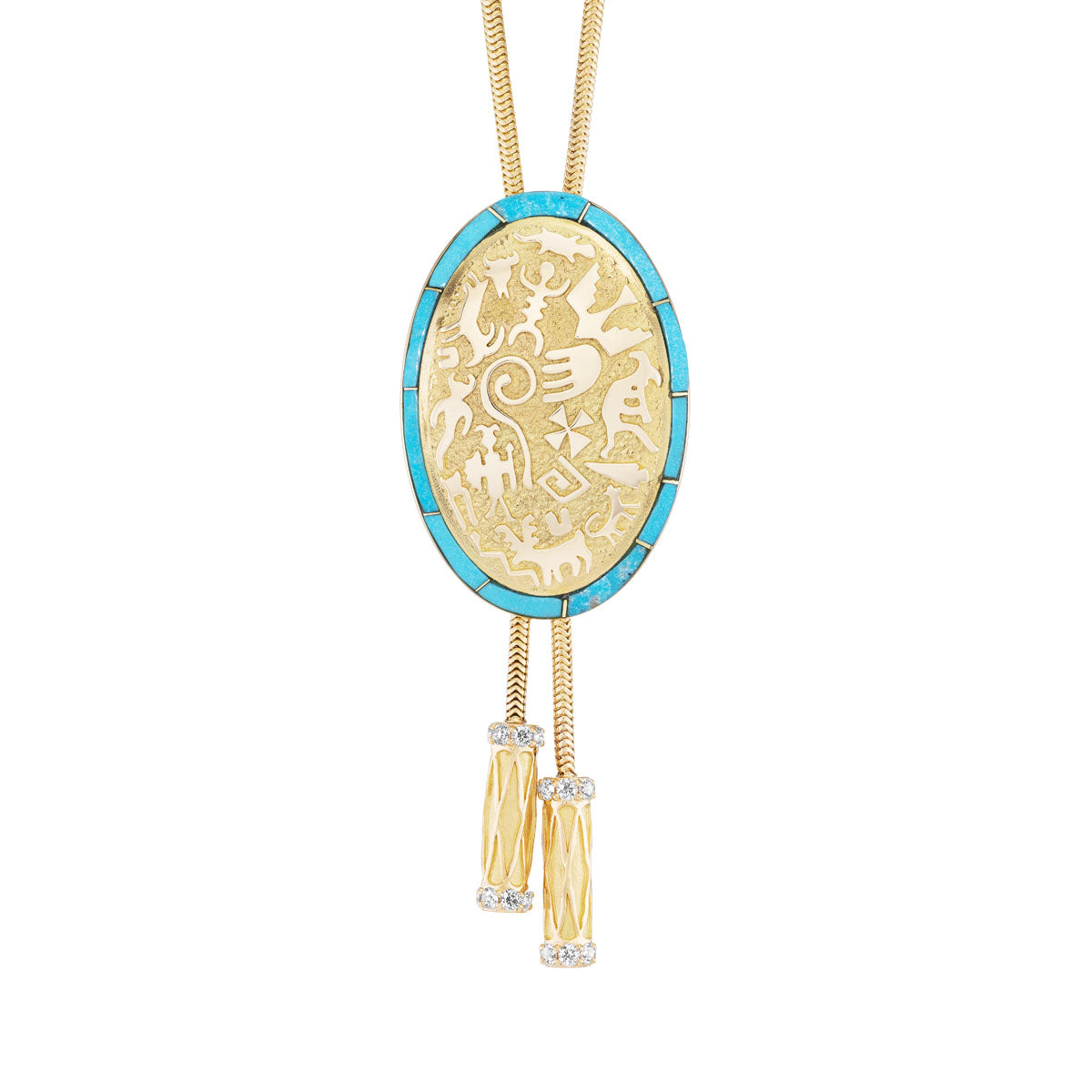 Rock Art Bolo Tie - Inlay