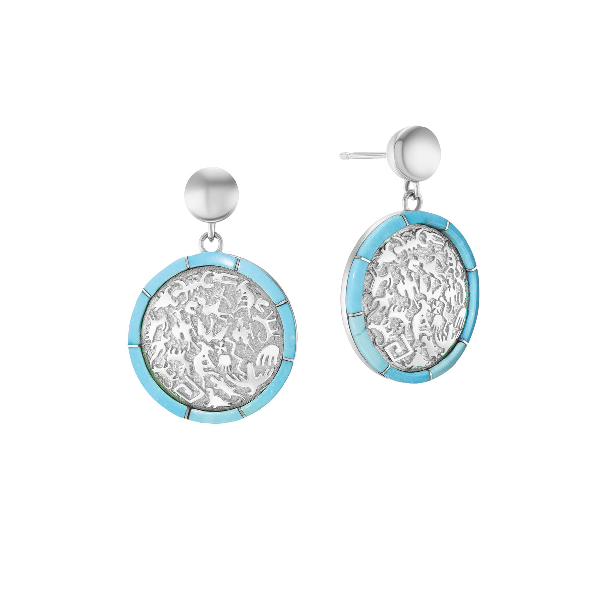 Rock Art Earrings (Inlay)