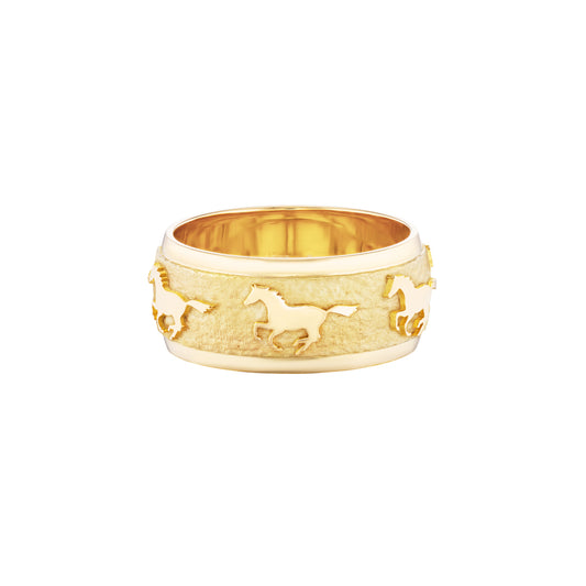 Running Horse Ring (All Metal)