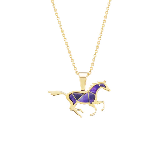 Running Horse Pendant (Sugilite)