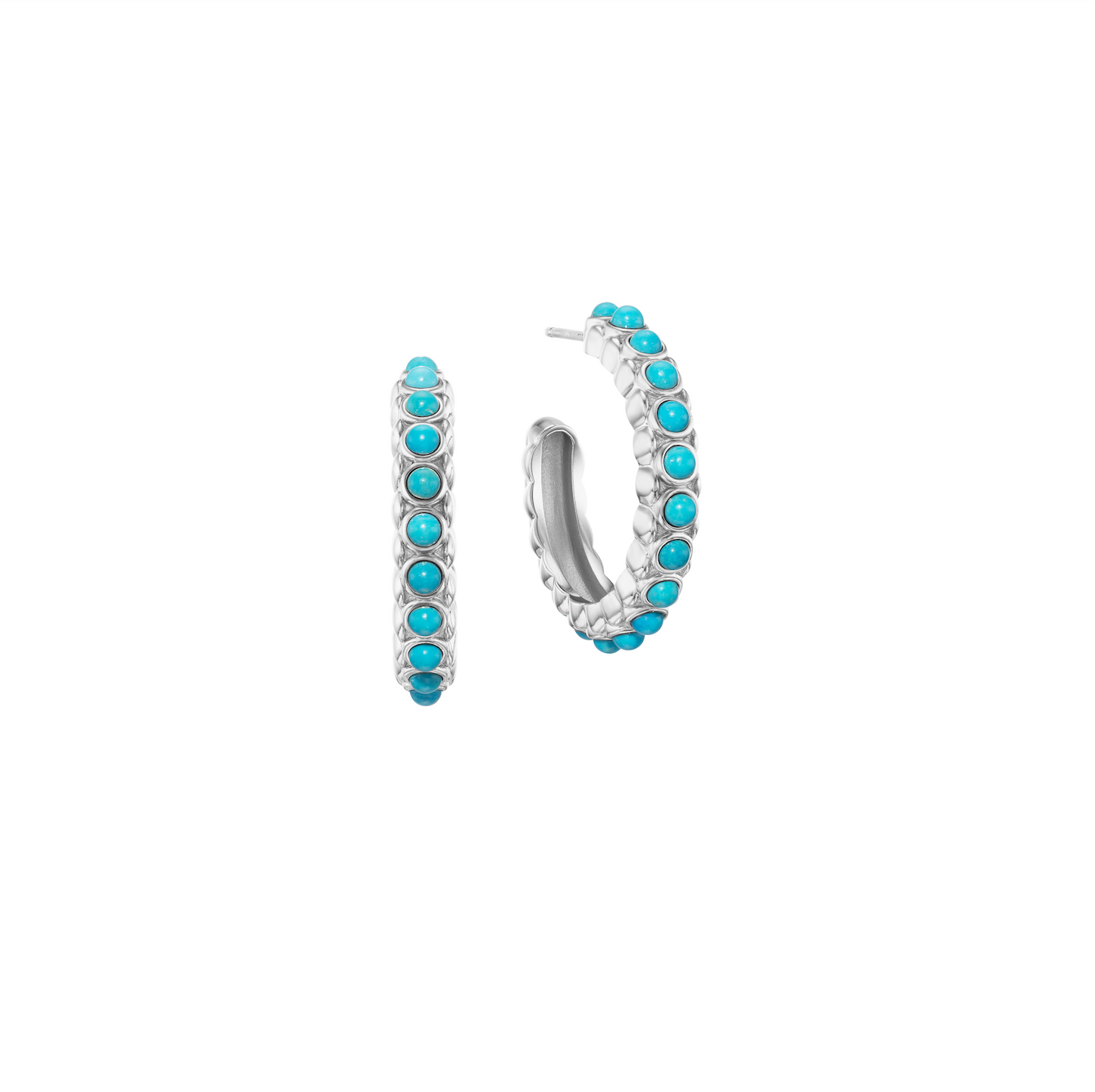 Morning Drop Hoops (Turquoise)