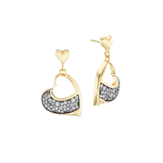 Heart Earrings (Diamonds)