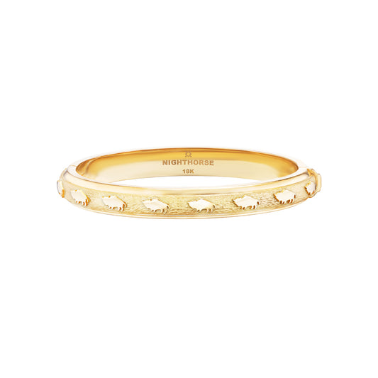Buffalo Mini Bangle Bracelet (All Metal)