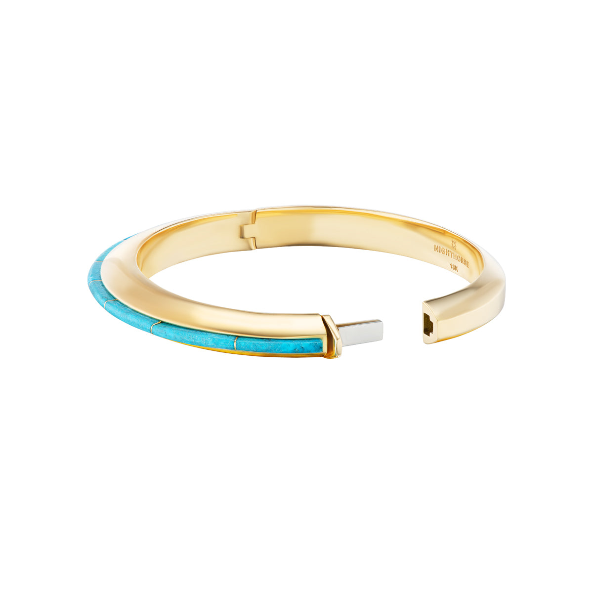 Nighthorse Jewelry. Ben Nighthorse Campbell. Cuff Bracelet. 18K Gold and Turquoise