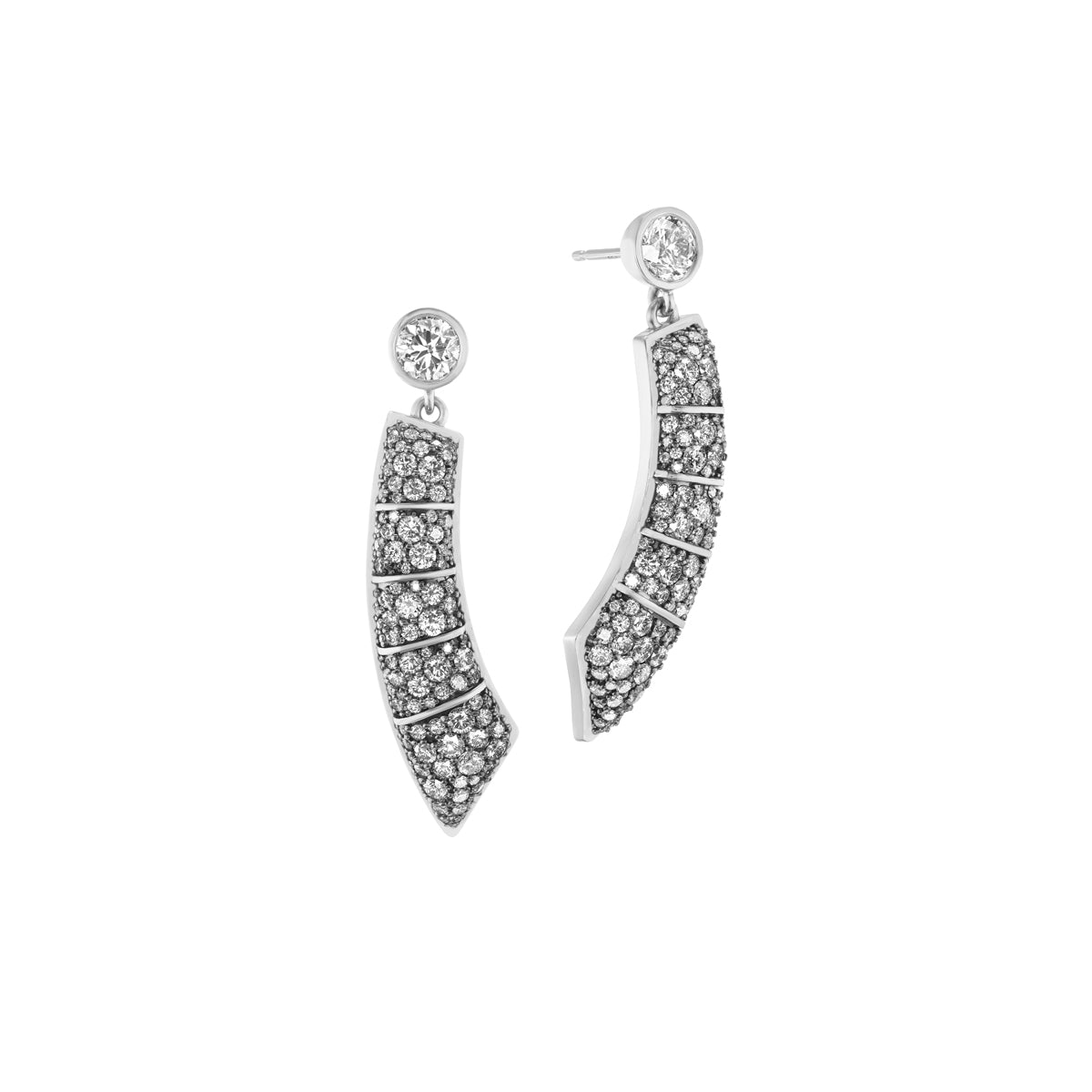 Nighthorse Jewelry. Ben Nighthorse Campbell. Diamond earrings.