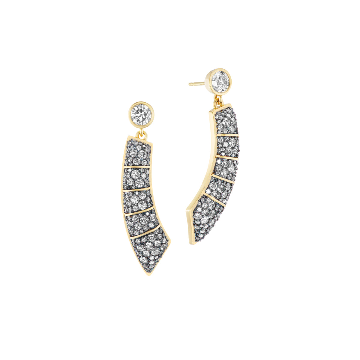 Nighthorse Jewelry. Ben Nighthorse Campbell. Diamond earrings.