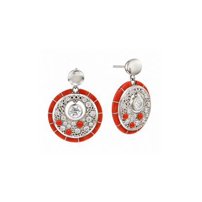 Galaxy Earrings (Coral)