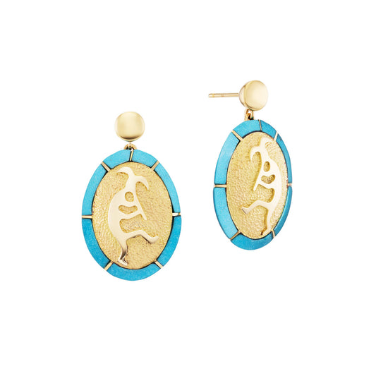 Kokopelli Inlay Earrings