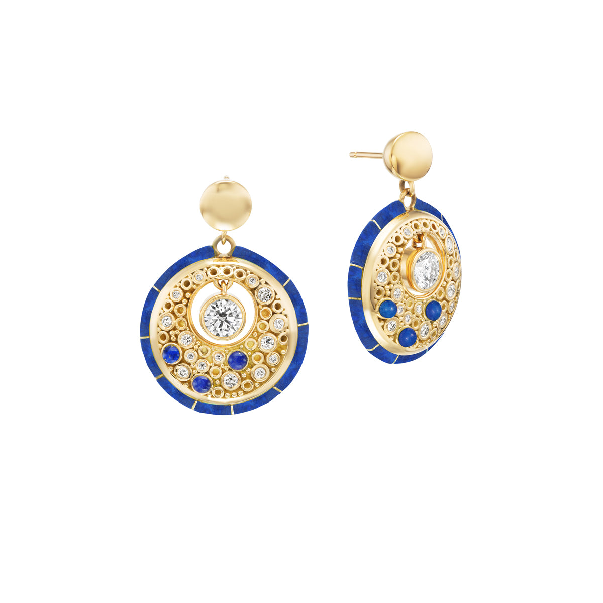 Galaxy Earrings (Lapis)