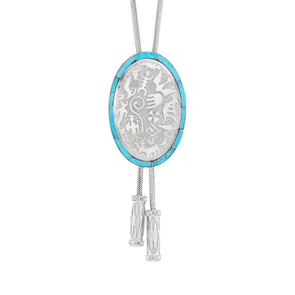 Rock Art Bolo Tie - Inlay