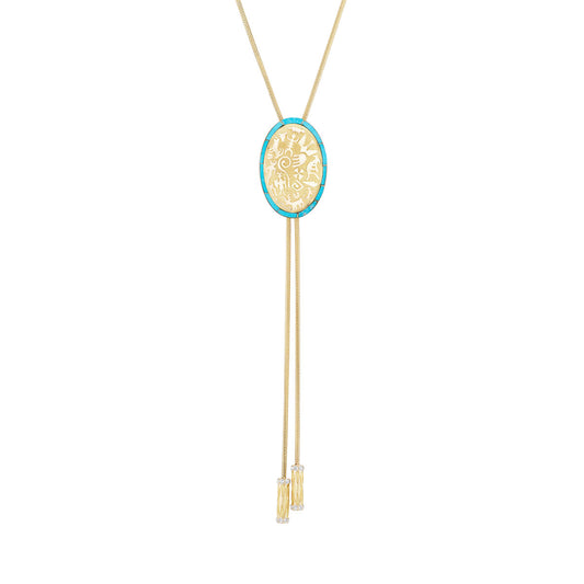 Rock Art Bolo Tie - Inlay