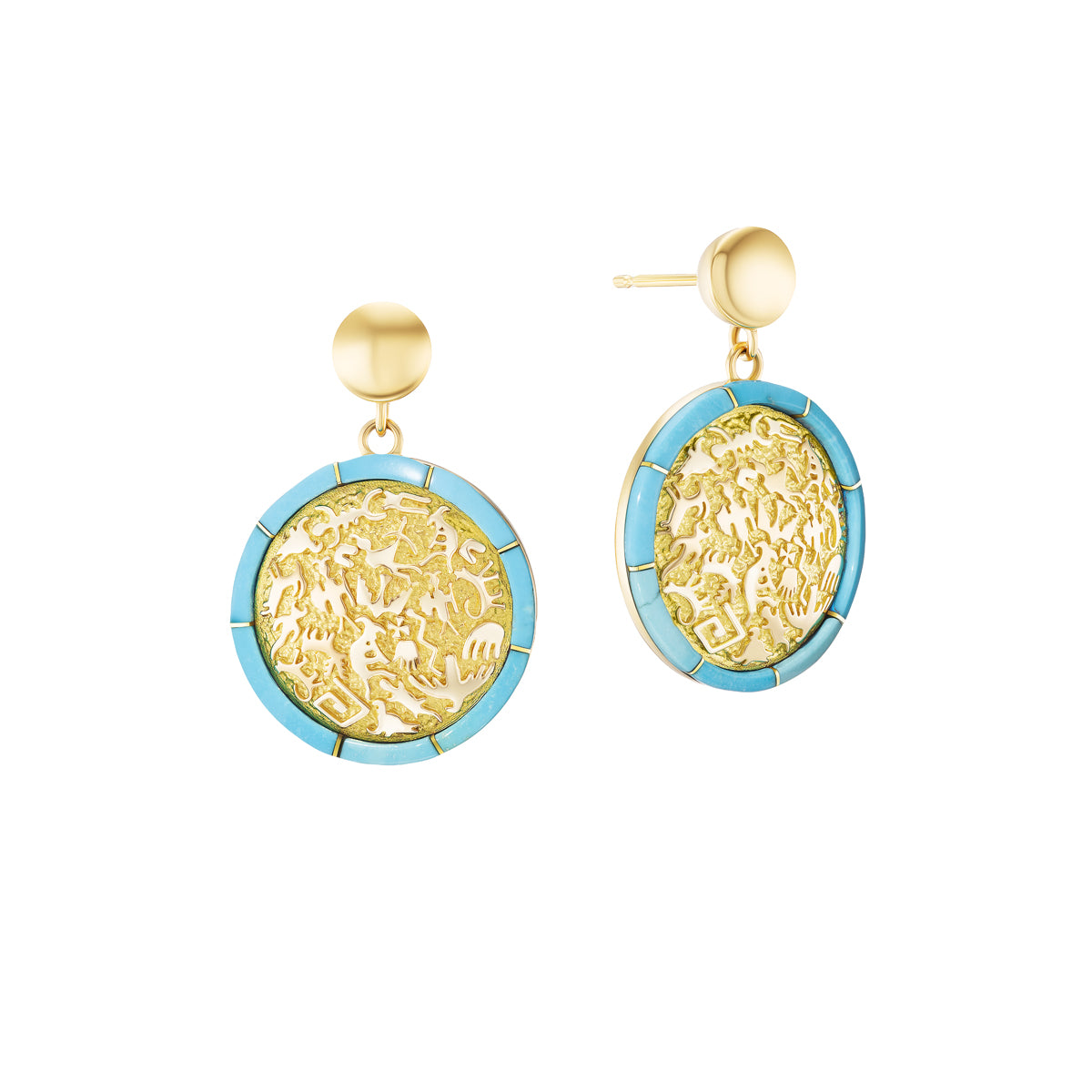 Rock Art Earrings (Inlay)