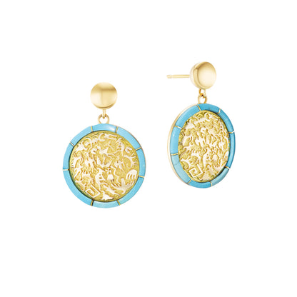 Rock Art Earrings (Inlay)