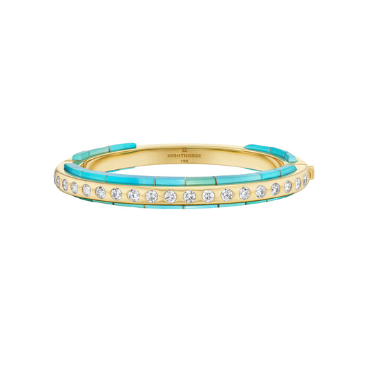 Slim Line Bracelet with Side Inlay