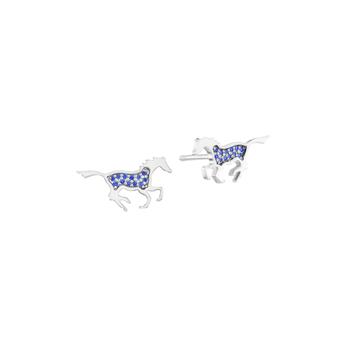 Running Horse Earrings (Colored Stones)