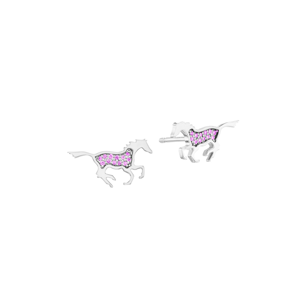 Running Horse Earrings (Colored Stones)