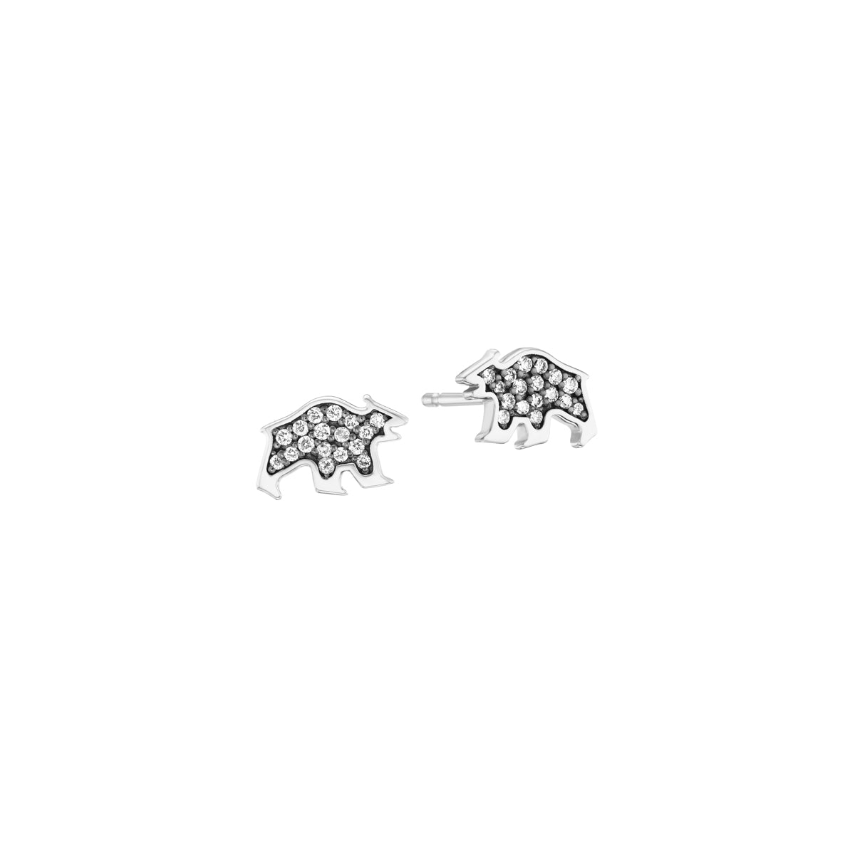 Bear Earrings (Diamonds)