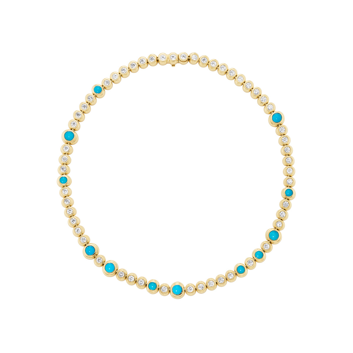 Tennis Necklace with Turquoise