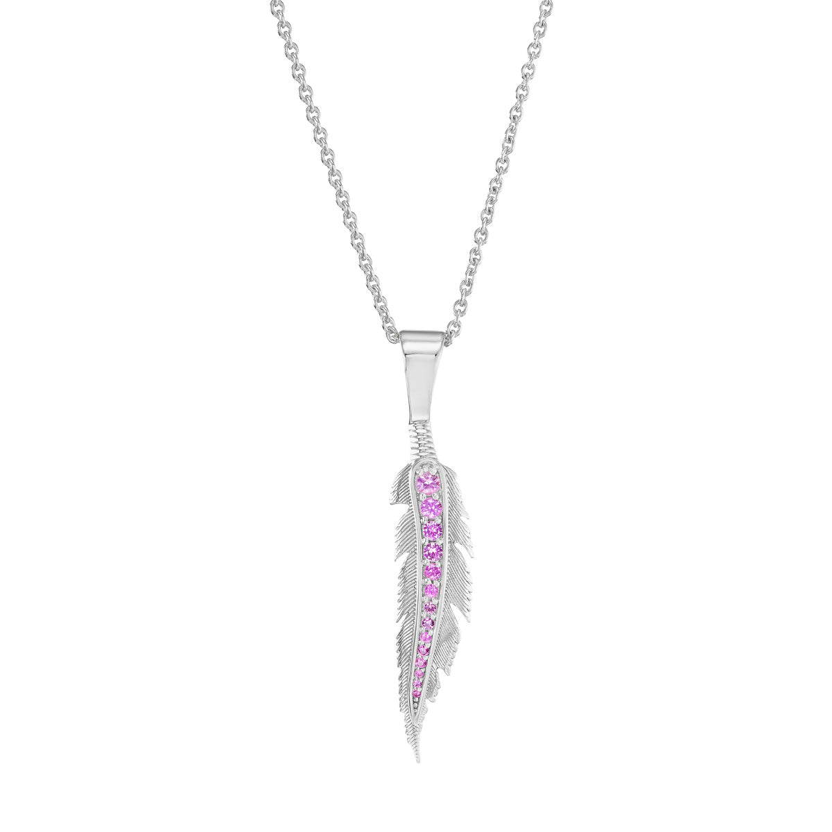 Feather Pendant (Colored Stones)