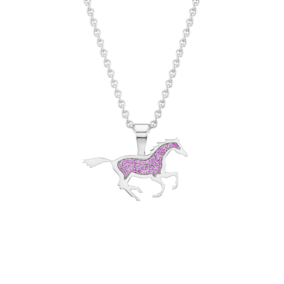 Running Horse Pendant (Colored Stones)