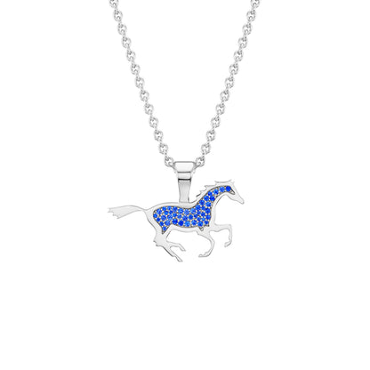 Running Horse Pendant (Colored Stones)