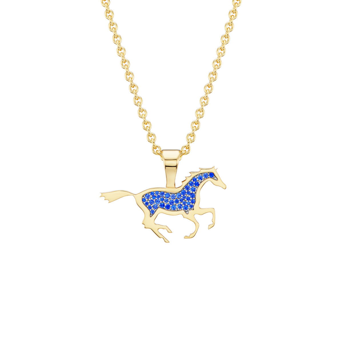 Running Horse Pendant (Colored Stones)