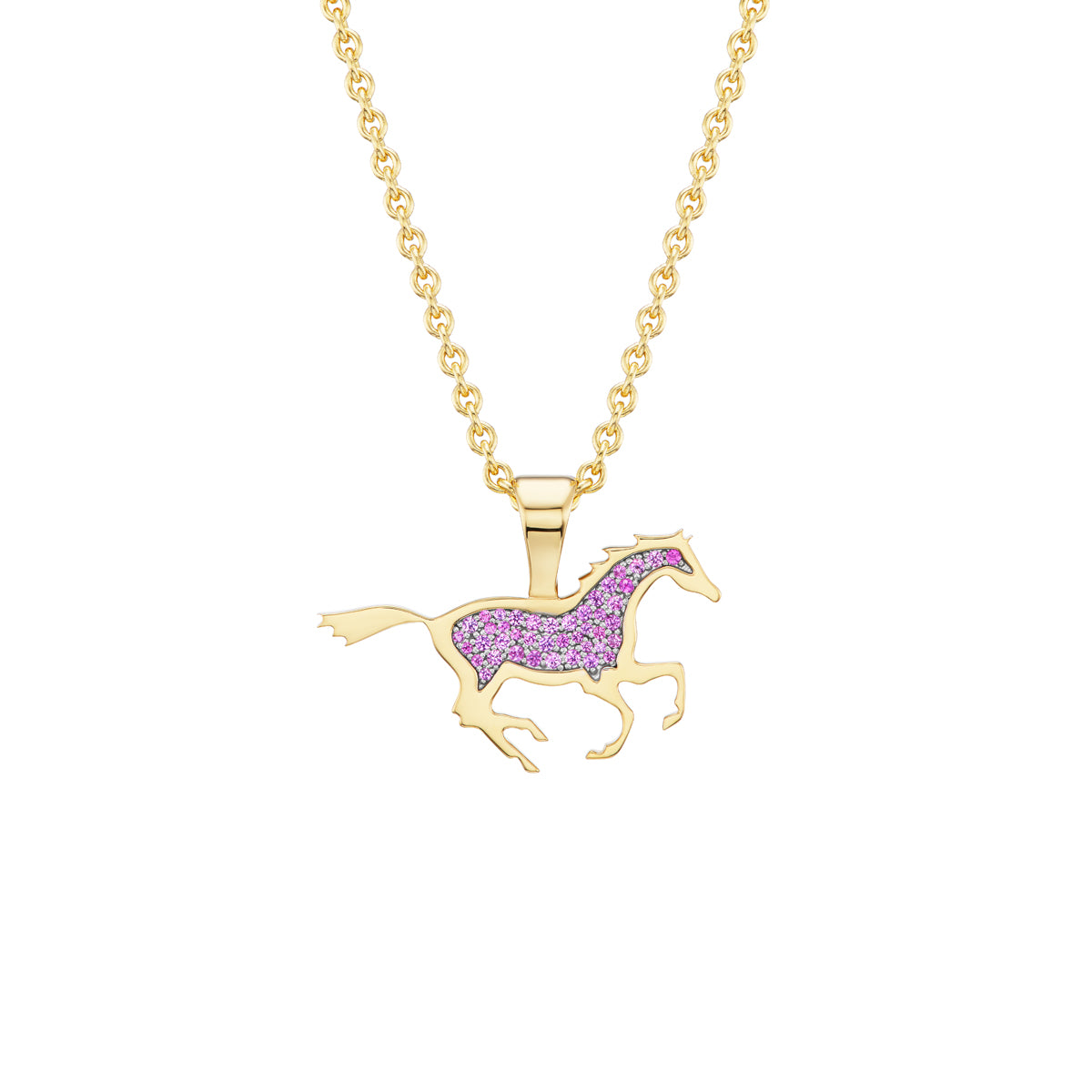 Running Horse Pendant (Colored Stones)