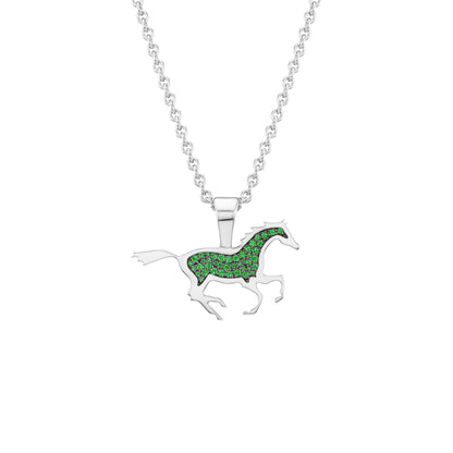 Running Horse Pendant (Colored Stones)