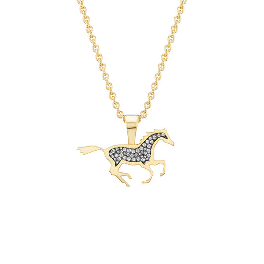 Running Horse Pendant (Diamonds)