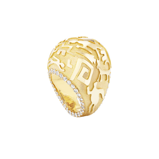 Rock Art Dome Ring